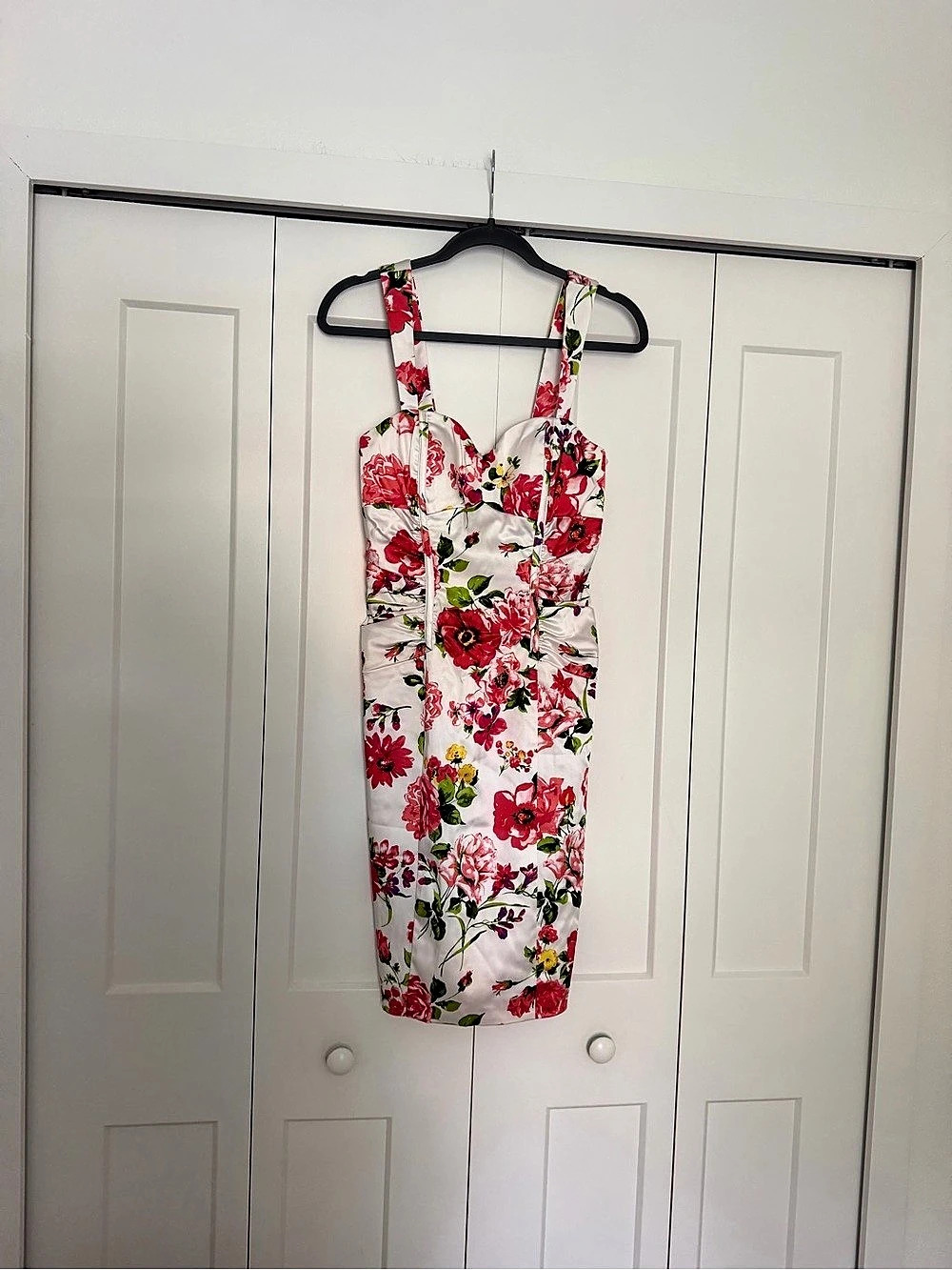 Cache Floral Mini Dress in Pink & White Size 8 Like New